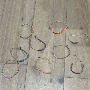 Pura Vida Multicolor String Bracelet Collection 
 10 bracelets